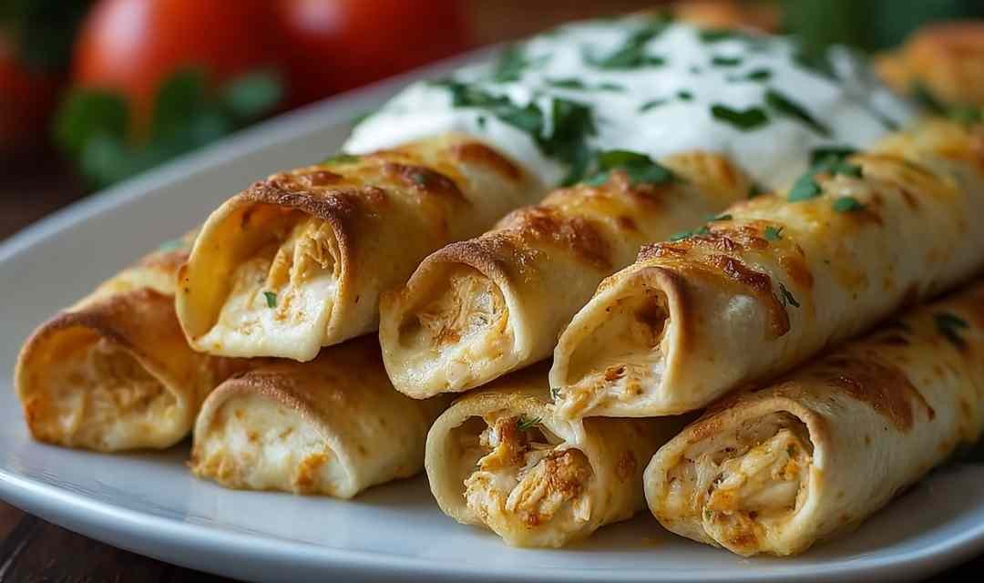 Baked Cream Cheese Chicken Taquitos