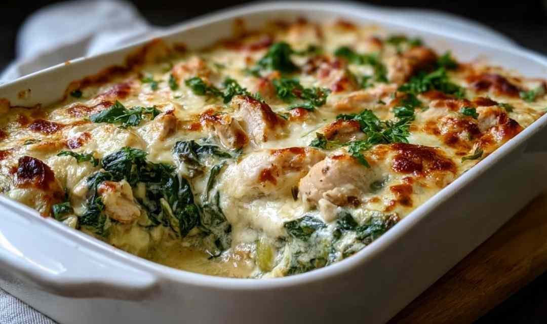 Creamy Chicken and Spinach Casserole