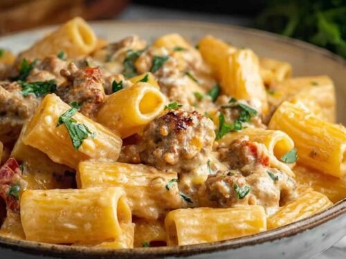 Easy Creamy Italian Sausage Rigatoni - Quick Family Dinner Recipe