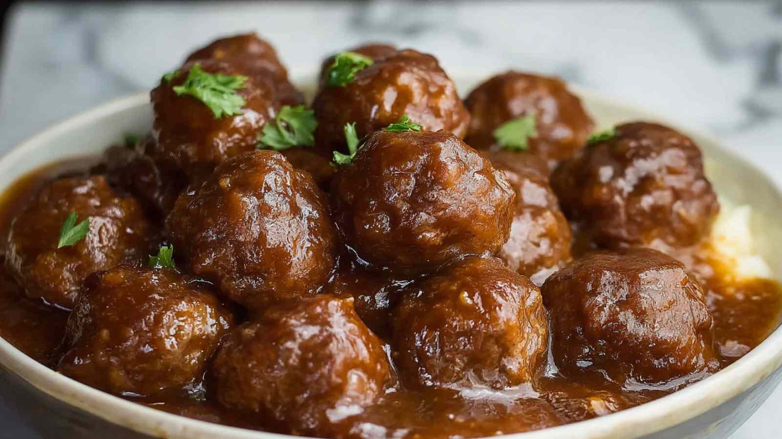 Slow Cooker Salisbury Steak Meatballs