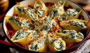 Baked Spinach and Ricotta Stuffed Shells