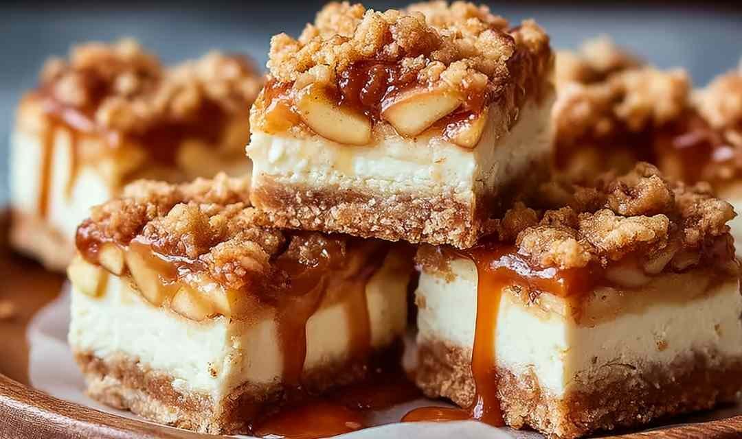 Caramel Apple Cheesecake Bars