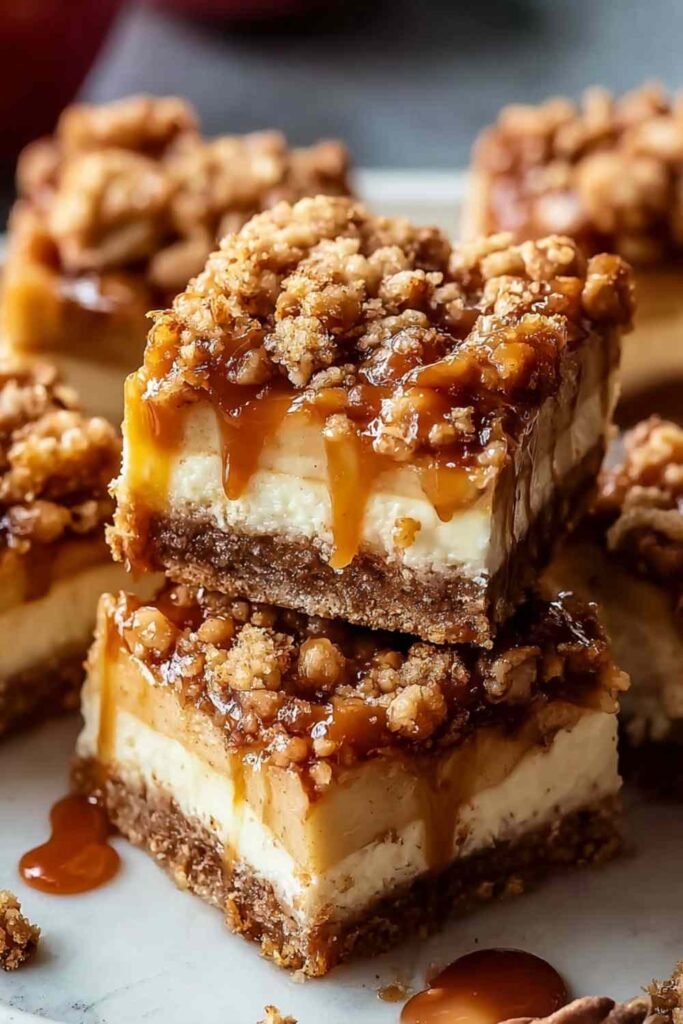 Caramel Apple Cheesecake Bars