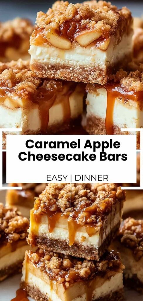 Caramel Apple Cheesecake Bars