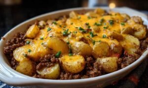 Cheesy Ground Beef and Potatoes