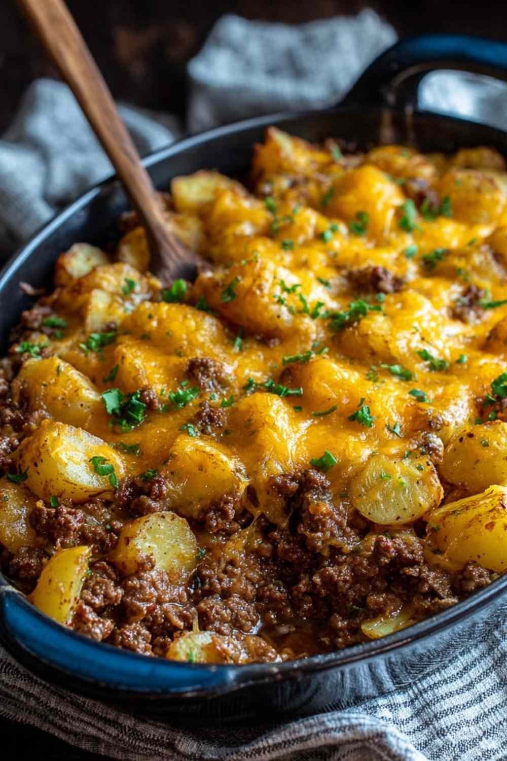 Cheesy Ground Beef and Potatoes