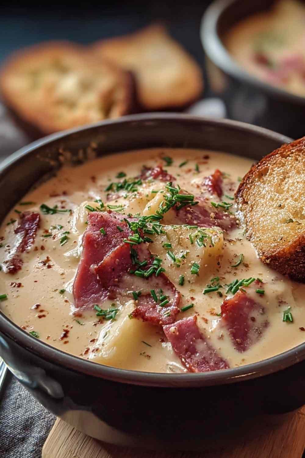 Creamy Reuben Soup in Serving Bowl