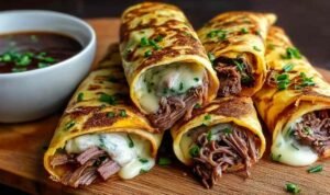 French Dip Tortilla Roll Ups