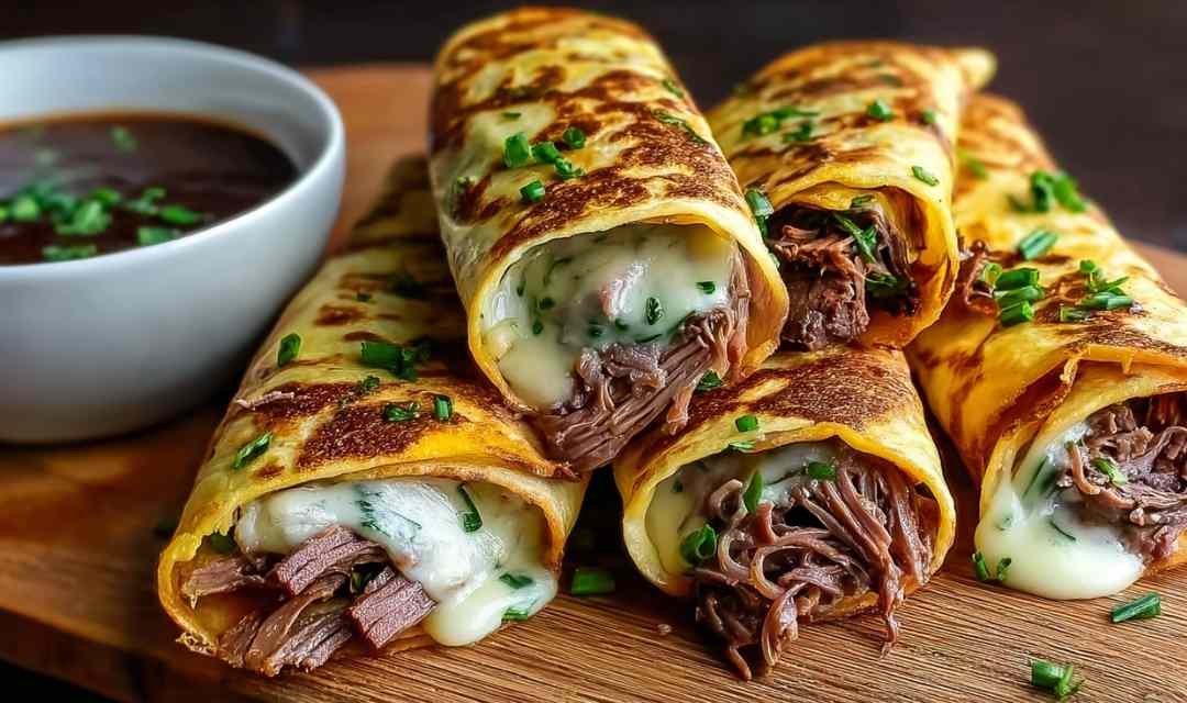 French Dip Tortilla Roll Ups