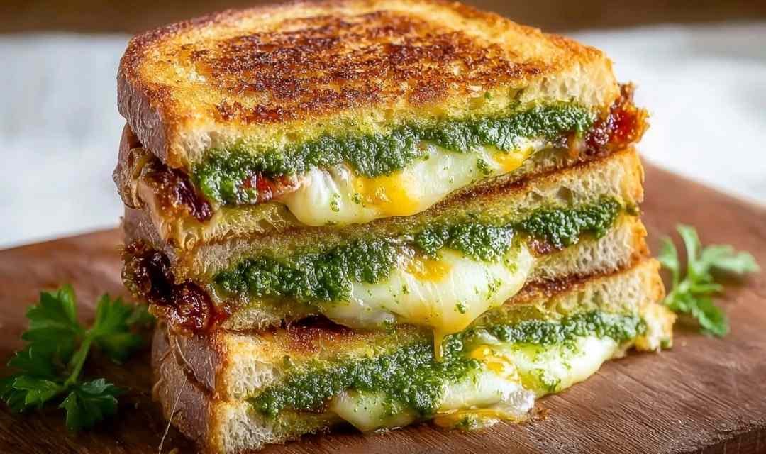 Sourdough Pesto Grilled Cheese