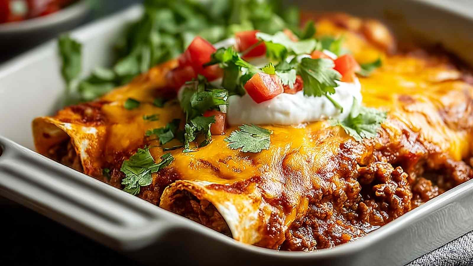 Easy Ground Beef Enchiladas