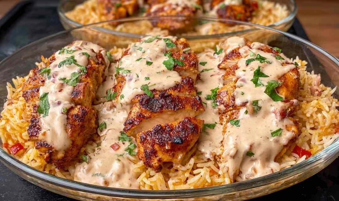 High Protein Creamy Cajun Chicken Rice