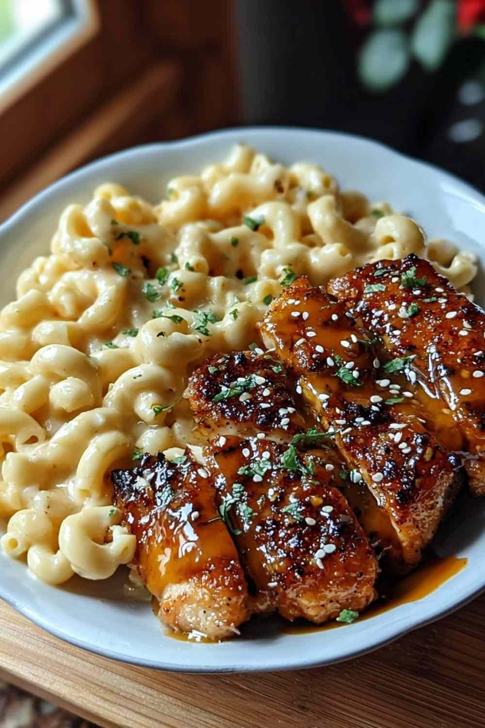 Honey Pepper Chicken Mac and Cheese Recipe – Sweet, Spicy & Creamy Dinner.