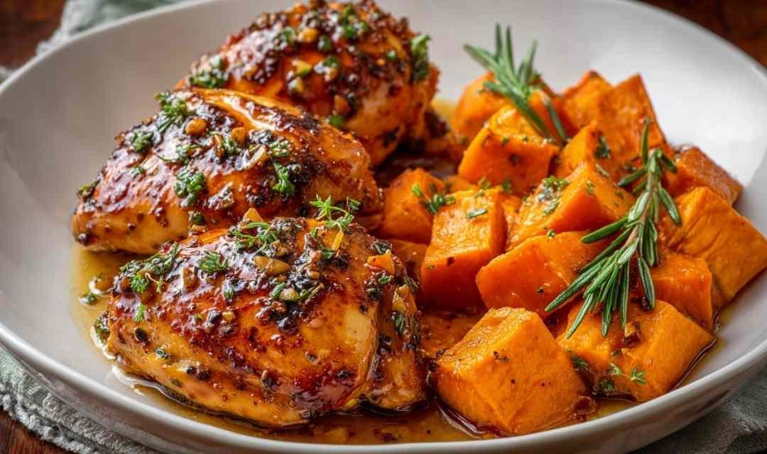 Maple-Glazed Chicken with Sweet Potatoes