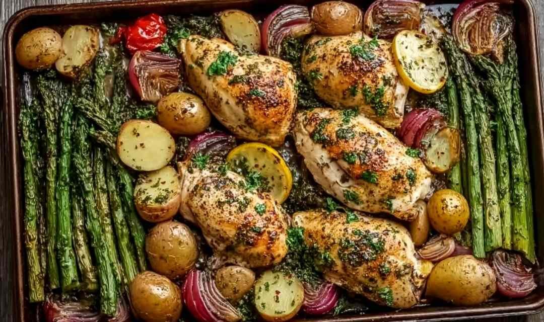 Sheet Pan Garlic Butter Chicken and Veggies
