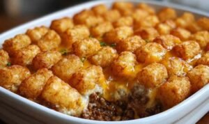 Tater Tot Casserole with Ground Beef