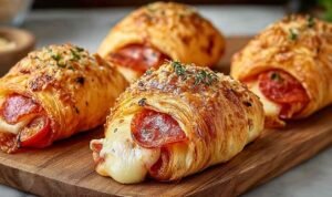 Mozzarella Pepperoni Croissant Rolls - Easy 30-Minute Dinner Recipe