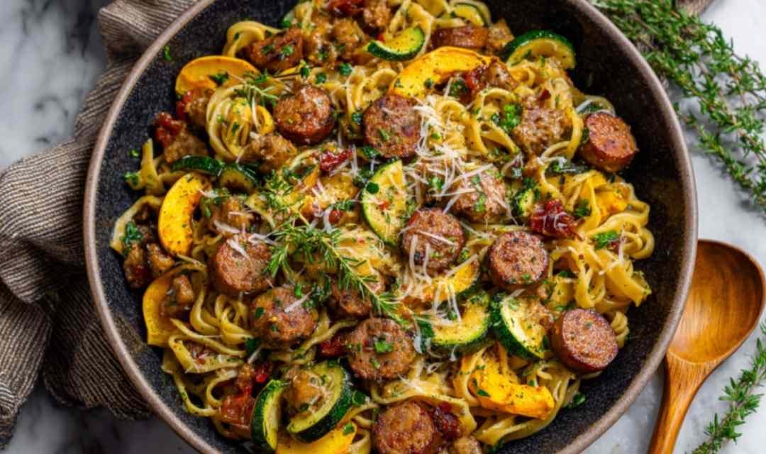 Autumn Sausage Pasta Squash