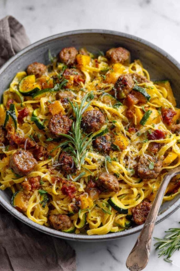 Autumn Sausage Pasta Squash