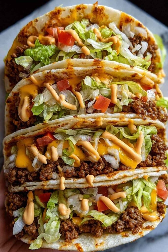 Big Mac Style Smash Burger Tacos