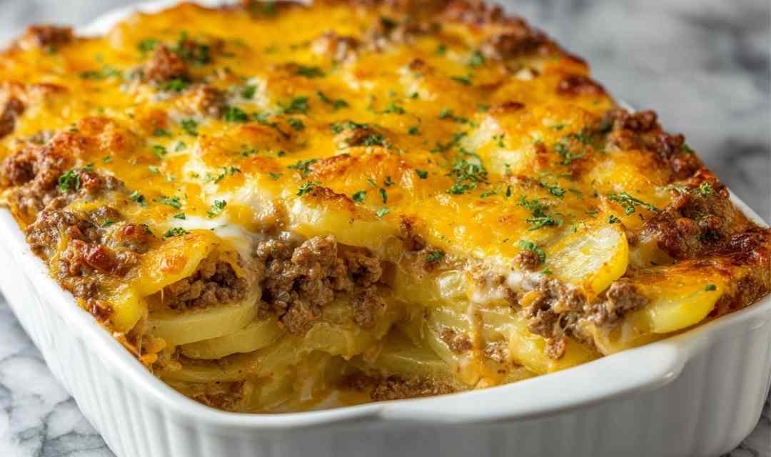 Cheesy Hamburger Potato Casserole