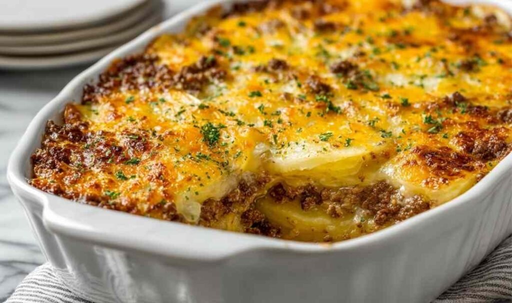 Cheesy Hamburger Potato Casserole