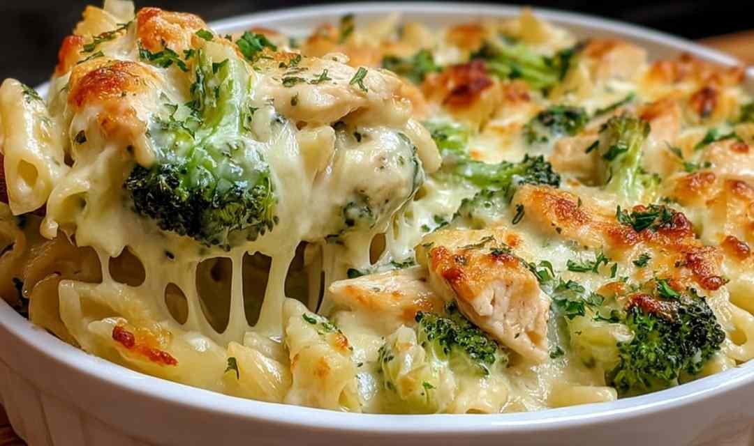 Chicken and Broccoli Alfredo Bake