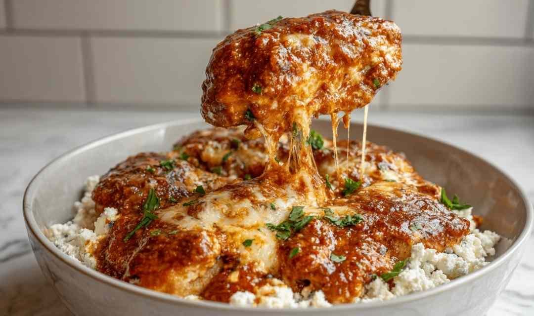 Cottage Cheese Chicken Parm Bowl