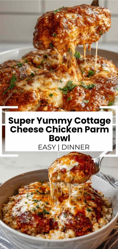 Cottage Cheese Chicken Parm Bowl