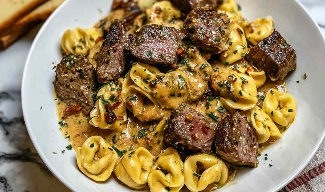 Cowboy Butter Tortellini Steak Bites