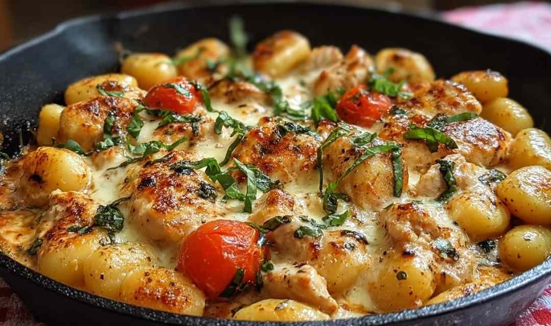 Garlic Chicken Gnocchi Skillet