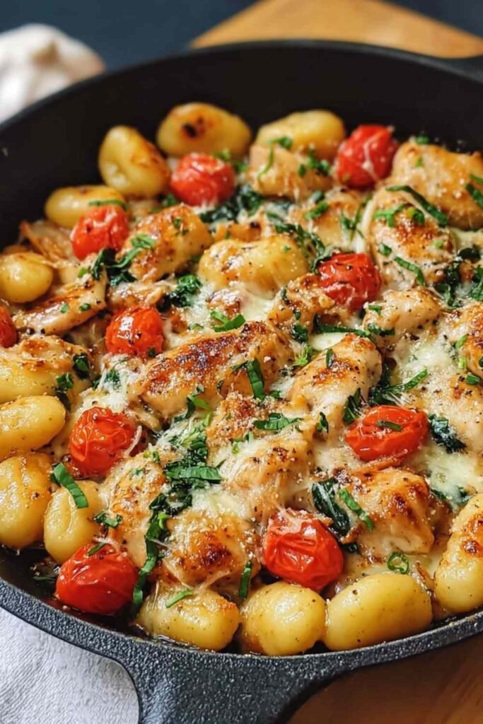 Garlic Chicken Gnocchi Skillet