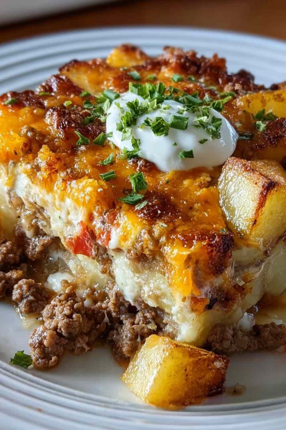 Ground Beef and Potatoes Casserole