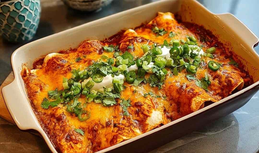High Protein Creamy Chilli Chicken Enchiladas