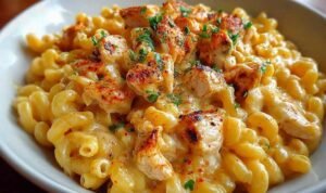 Honey Pepper Chicken Mac and Cheese