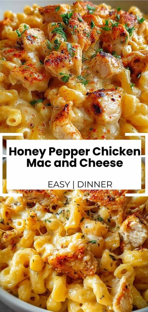 Honey Pepper Chicken Mac and Cheese