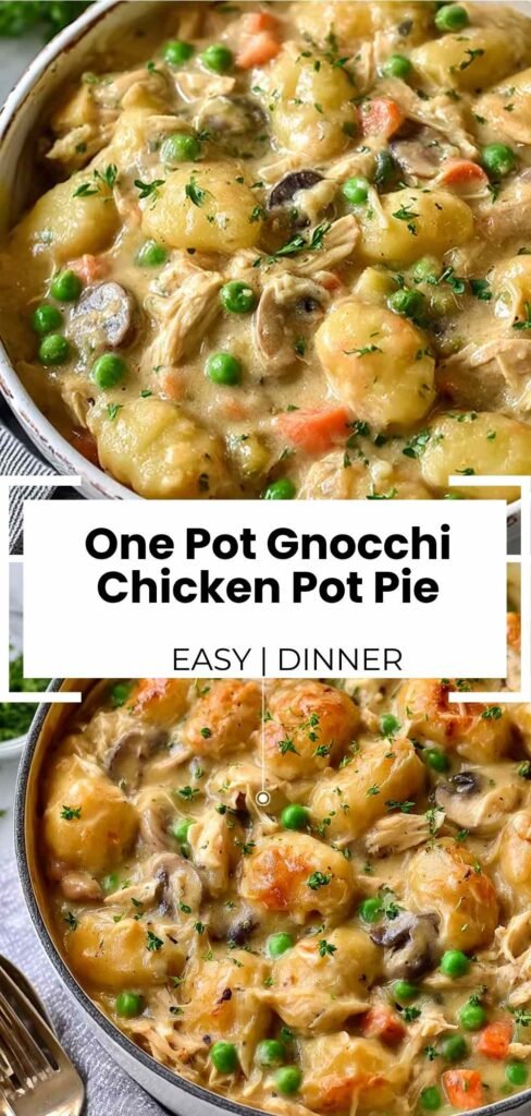 One Pot Gnocchi Chicken Pot Pie