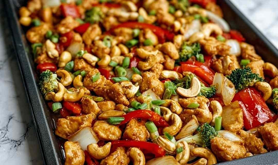 Sheet Pan Cashew Chicken