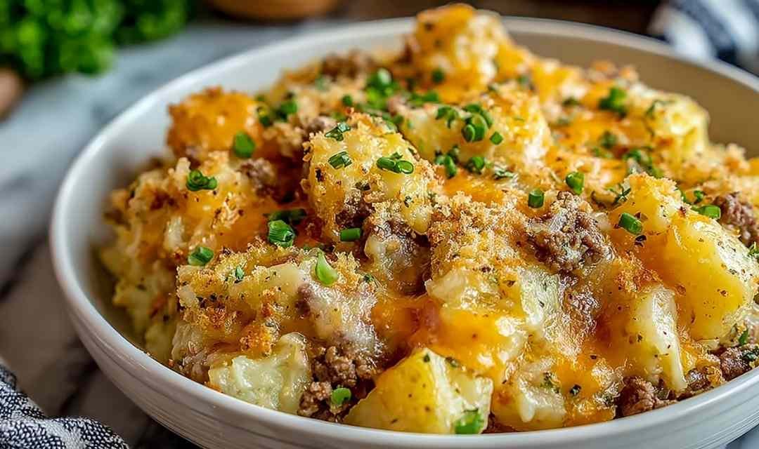 Slow Cooker Cowboy Potato Casserole