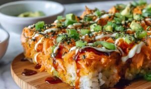 Spicy Salmon Sushi Bake