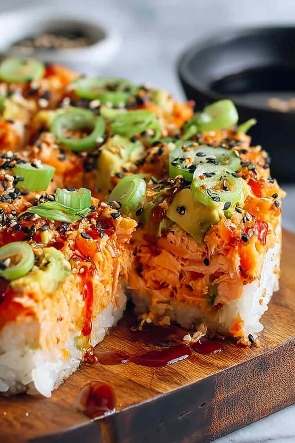 Spicy Salmon Sushi Bake