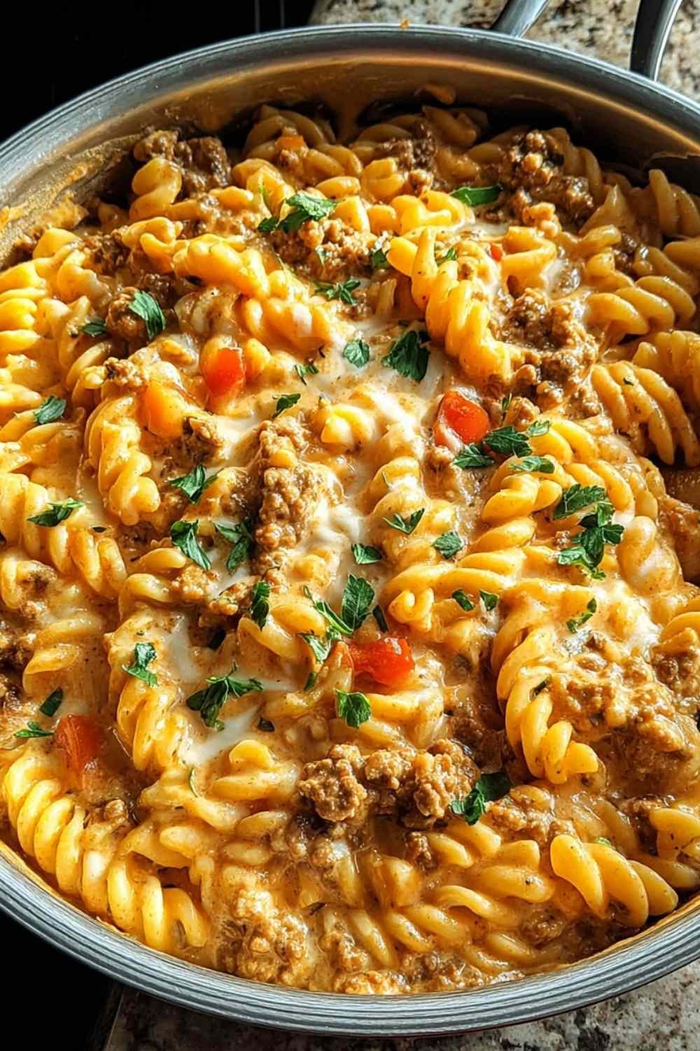 Stovetop Creamy Ground Beef Pasta