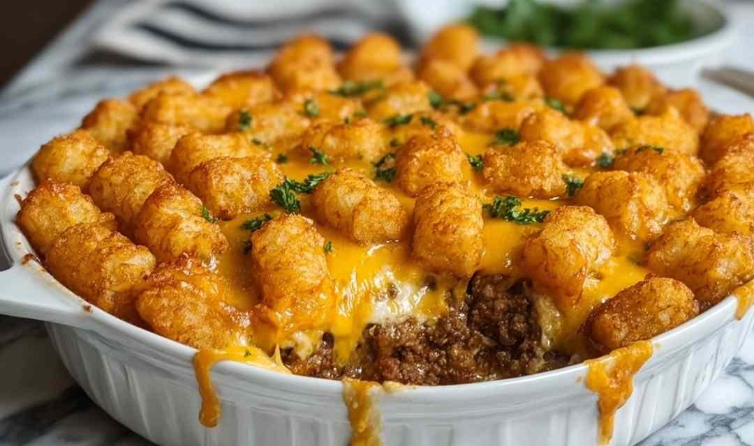 Tater Tot Casserole with Ground Beef