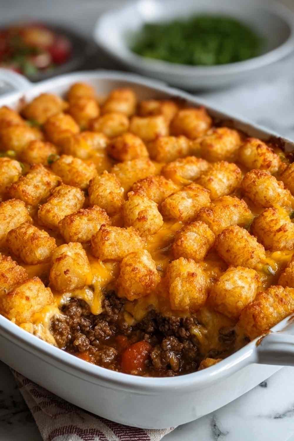 Tater Tot Casserole with Ground Beef