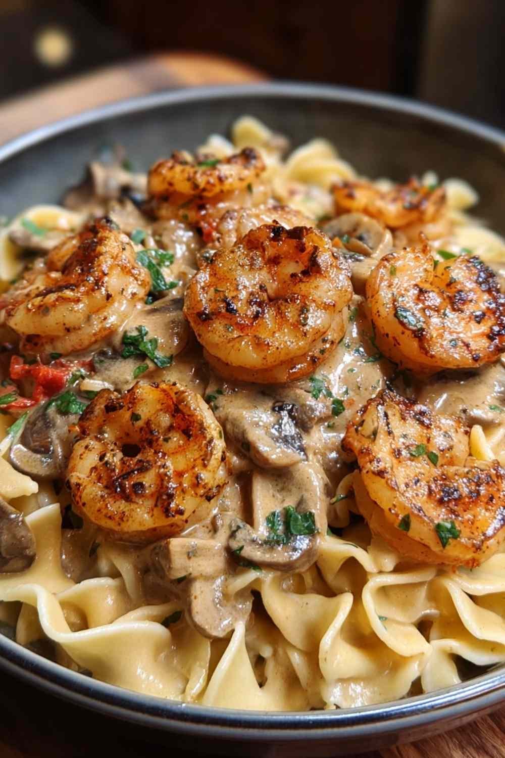 Blackened Shrimp Stroganoff
