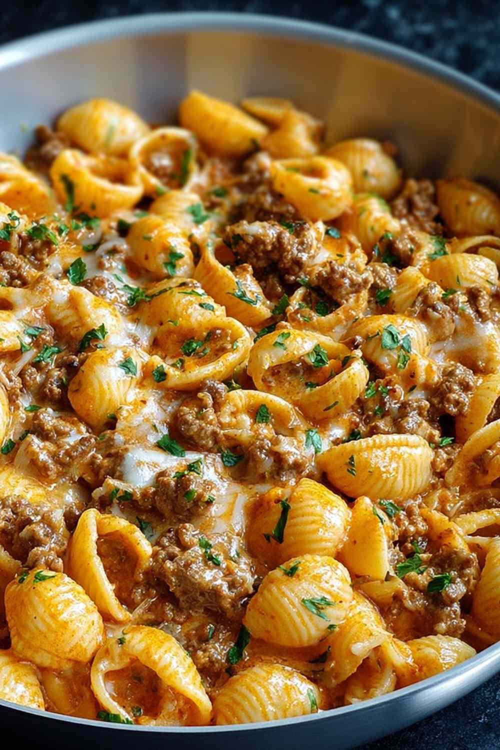 Creamy Beef and Shells