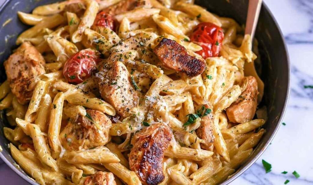 Creamy Cajun Chicken and Sausage Pasta