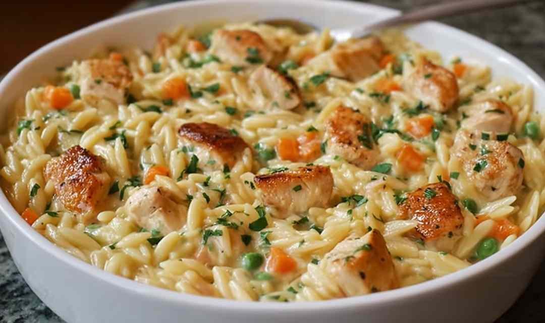 Creamy Chicken Pot Pie Orzo