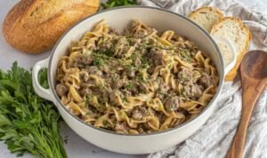 Easy Ground Beef Stroganoff