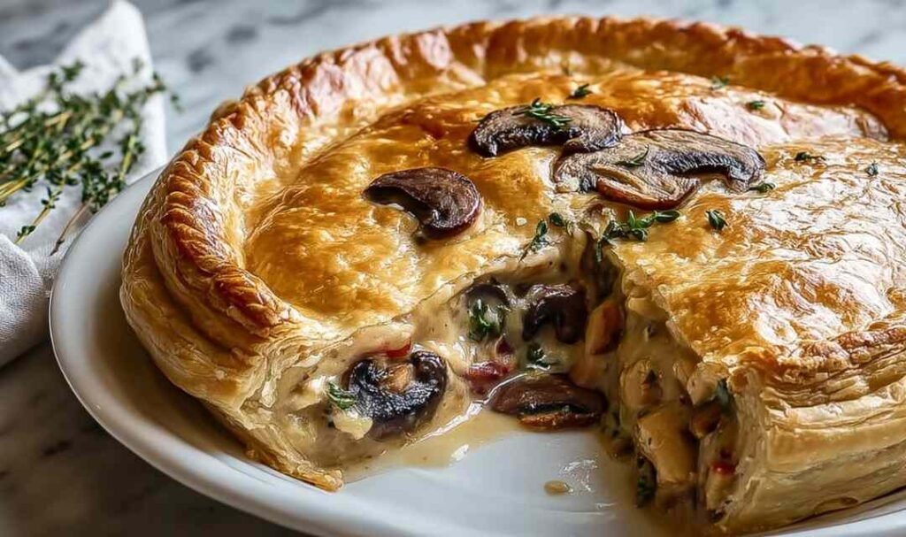 French Chicken and Mushroom Pie (Tourte)